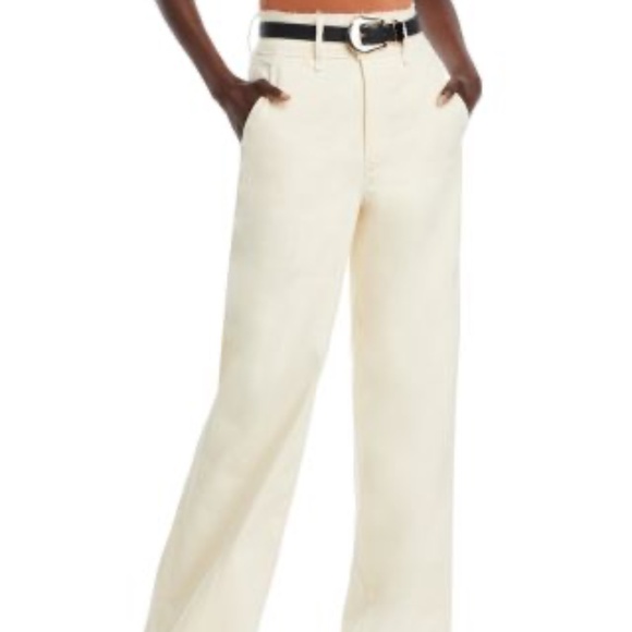 Paige Sasha Raw Edge Straight Jeans in Natural Blonde - size 27 - Picture 3 of 5